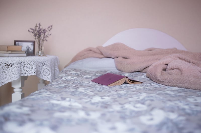 Cozy bed with pillows